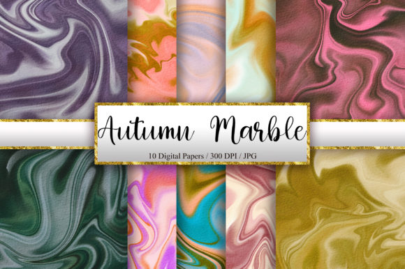 Autumn Marble Watercolor Background for Etsy & Digital Product Sellers