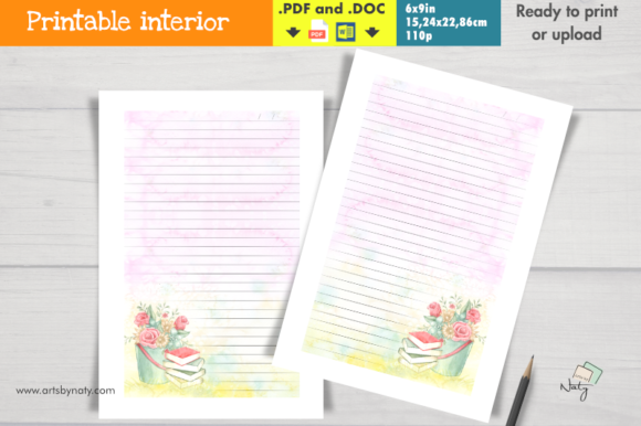Books and Flowers Watercolor Notebook for Kdp Interiors: A Designer’s Review