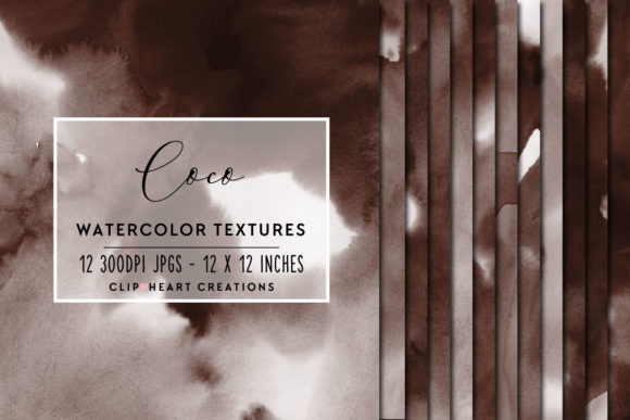 Brown Watercolor Digital Papers for Branding & Packaging