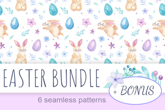 Easter Watercolor Patterns for Real Embroidery Projects