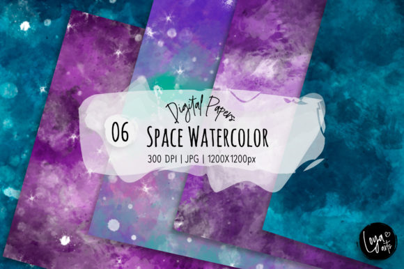 Enhancing Editorial Design with Space Watercolor Textures