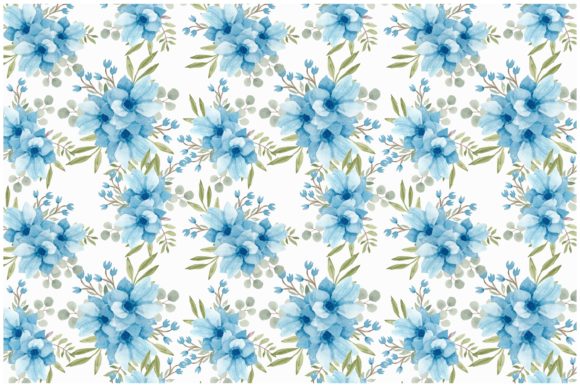 Evaluating the Watercolor Blue Flower Seamless Pattern for Client Design Projects