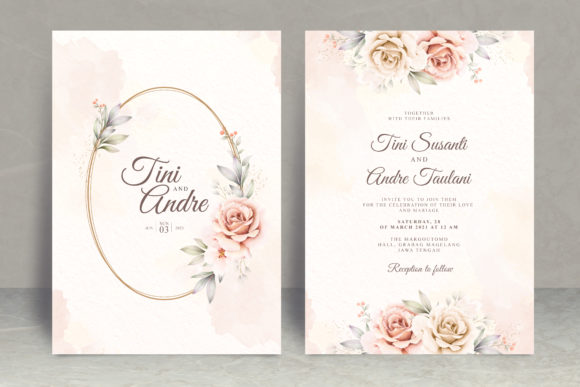 Floral Watercolor Wedding Card Theme: A Print Templates Gem for Elegant Branding