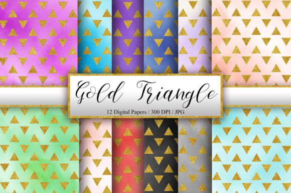 Gold Triangle Watercolor Background Adds Sophisticated Texture to Branding and Marketing Visuals