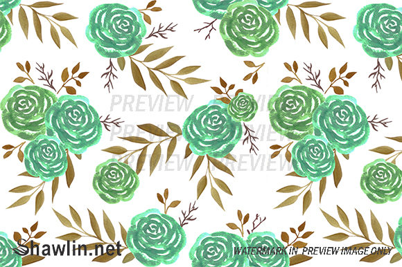 Green Roses Watercolor Medium: A Fresh Pattern for Modern Branding and Marketing Visuals