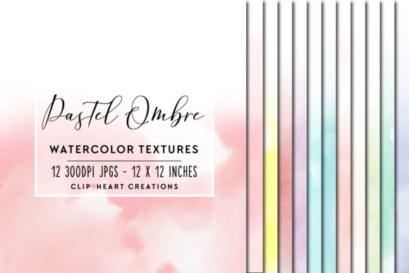 h1Pastel Ombre Watercolor Digital Papers for Soft Branding Backgrounds/h1