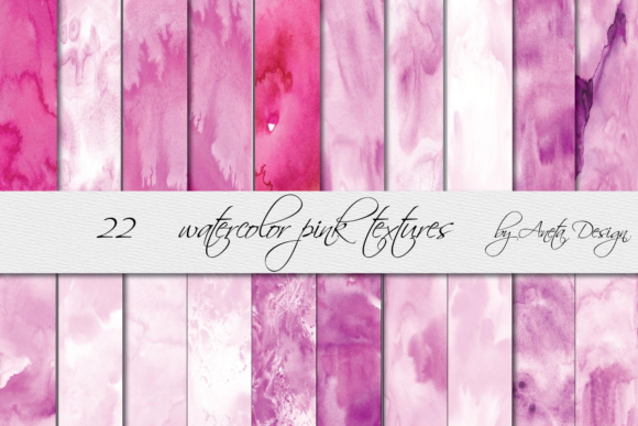 Hand Painted Watercolor Pink Textures Review