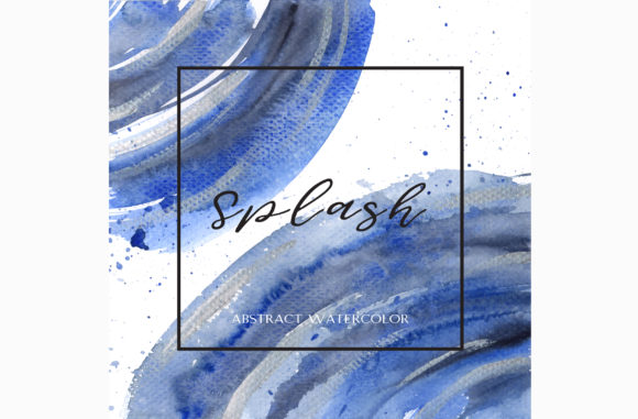 Indigo & Ultra Marine Watercolor Backgrounds for Handmade Crafting Magic