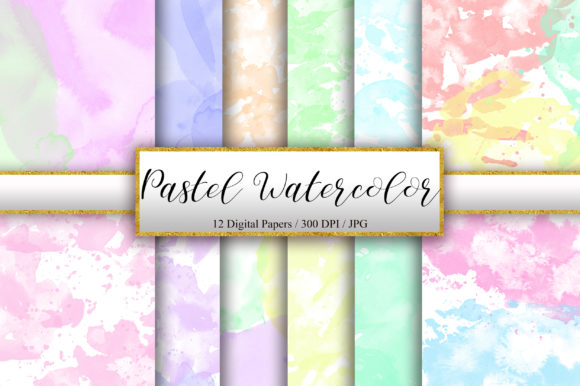 Pastel Watercolor Texture Backgrounds for Bloggers & Digital Publishers