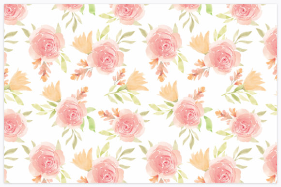 Soft Elegance Meets Versatile Branding with Seamless Pattern with Floral Watercolor