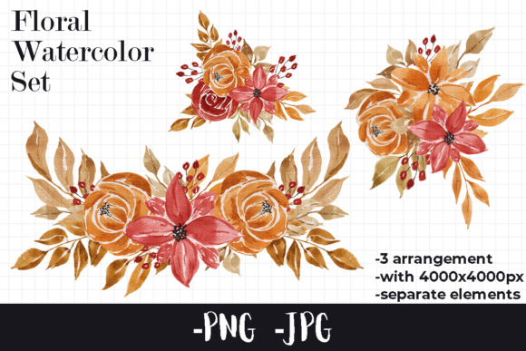 Watercolor Autumn Floral Bouquet 3 Review