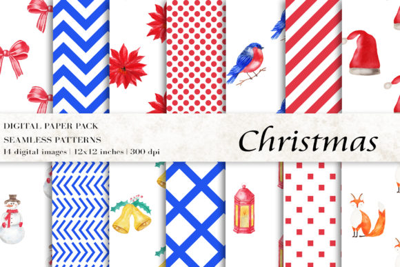Watercolor Christmas Patterns for Real Crafting Magic