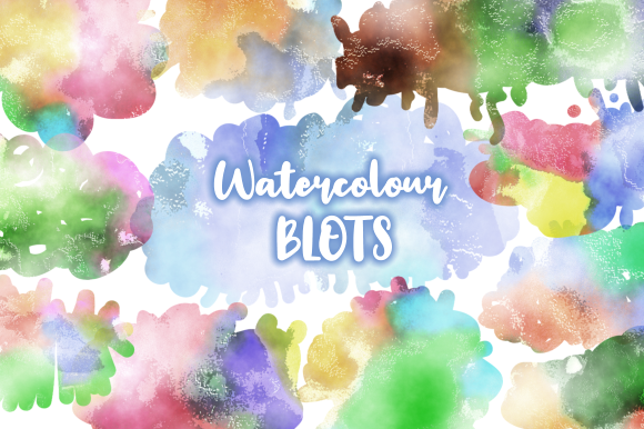 Watercolor Ink Blots & Splashes Set 2 for Crafts & Digital Selling