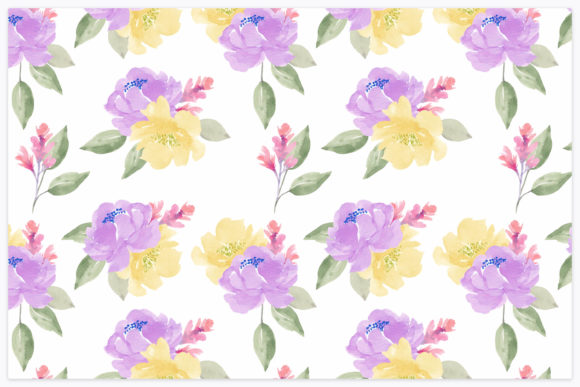 Watercolor Peony Floral Pattern for Local Branding and Packaging