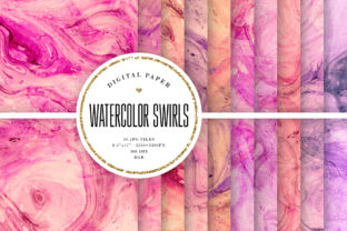 Watercolor Swirls Background Textures for Local Branding