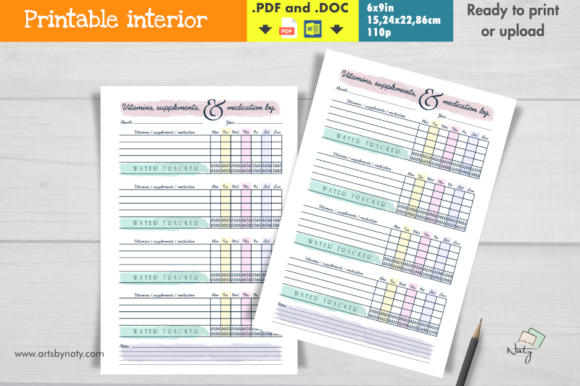 Watercolor Vitamins and Supplements Logo for Kdp Interiors: A Crafter’s Honest Review